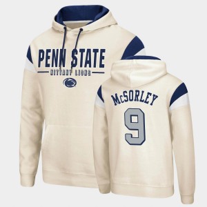 Mens Trace McSorley Cream Penn State Nittany Lions #9 Fortress Pullover Hoodie 176880-422