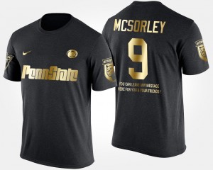 Men Trace McSorley Black Penn State Nittany Lions #9 Gold Limited Short Sleeve With Message T-Shirt 455673-835