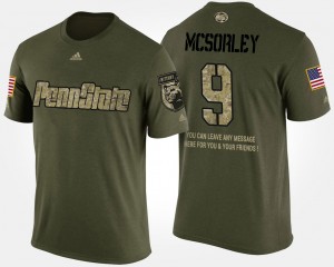 Men's Trace McSorley Camo Penn State Nittany Lions #9 Military Short Sleeve With Message T-Shirt 662340-917