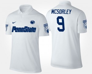 Men's Trace McSorley White Penn State Nittany Lions #9 Name and Number Polo 711521-900