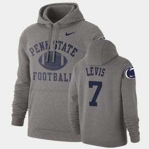 Men Will Levis Heathered Gray Penn State Nittany Lions #7 Retro Football Pullover Hoodie 605671-870