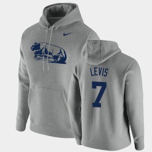 Men Will Levis Heathered Gray Penn State Nittany Lions #7 Vintage School Logo Pullover Hoodie 362445-267