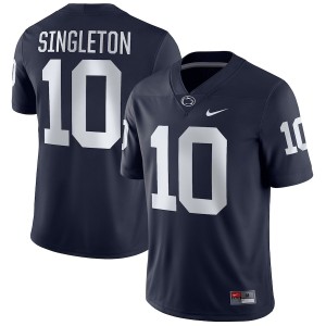 Men's Nicholas Singleton Navy Penn State Nittany Lions #10 Football Jersey 223047-355