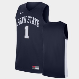 Men Navy Penn State Nittany Lions #1 Replica Jersey 150039-351