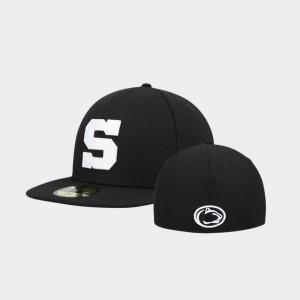 Unisex Black White Penn State Nittany Lions Team Logo 59FIFTY Fitted Hat 939591-316