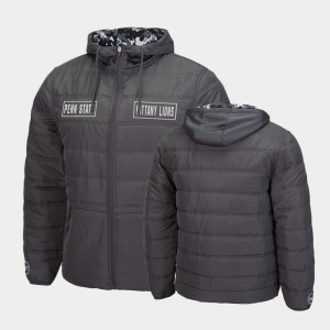 Men Charcoal Penn State Nittany Lions OHT Military Appreciation Digital Camo Detail Full-Zip Puffer Jacket 720440-519