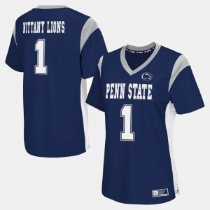 Women's Navy Penn State Nittany Lions #1 College Football Jersey 245551-389