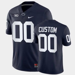 Men's Custom Navy Penn State Nittany Lions #00 College Football Game Jersey 913716-848