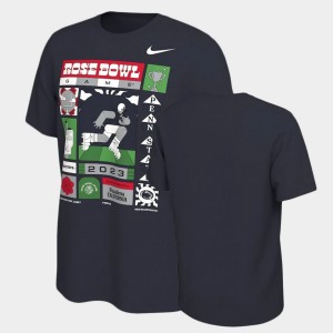 Men's Navy Penn State Nittany Lions College Football 2023 Rose Bowl Male Adult T-Shirt 574057-181