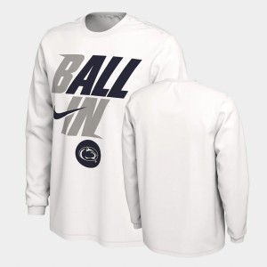 Men's White Penn State Nittany Lions Ball In Bench Long Sleeve T-Shirt 649736-589