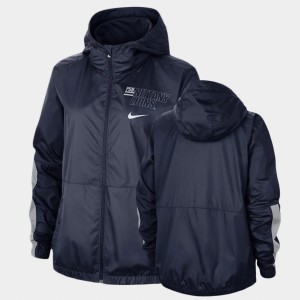 Women's Navy Penn State Nittany Lions Woven Water Repellent Anorak Parka Full Zip Jacket 448863-638