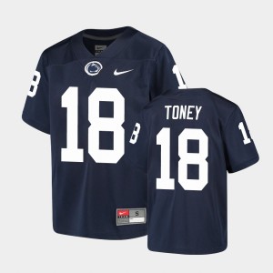 Youth Shaka Toney Navy Penn State Nittany Lions #18 Alumni Jersey 516555-124